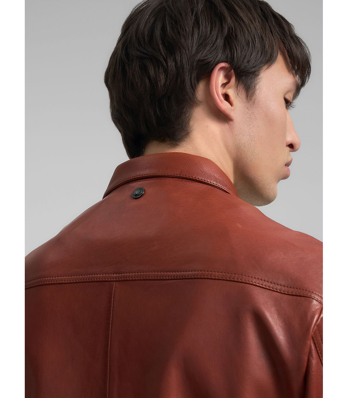 リラックスフィット ワックスレザージャケット 詳細画像 コニャック 7